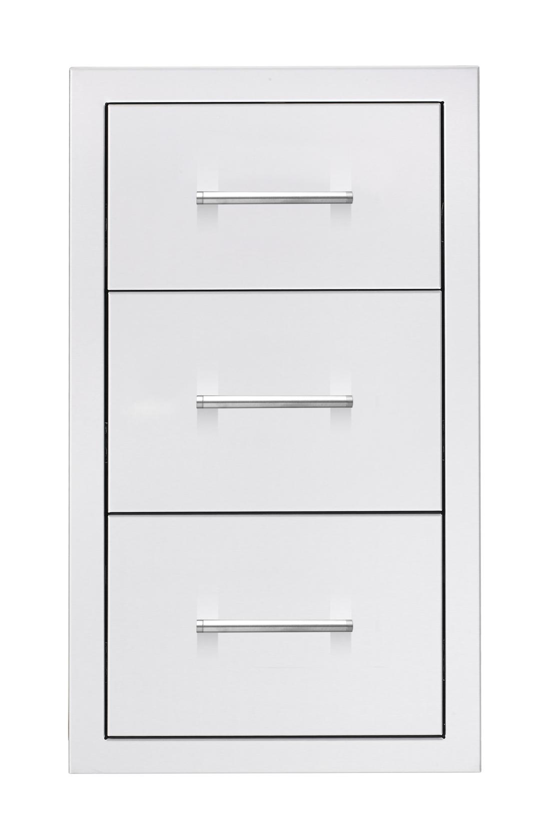 TrueFlame 17" Triple Drawer, Default Title, Stainless Steel,