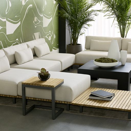Sunpan Geneve Modular Ottoman in Palazo Cream