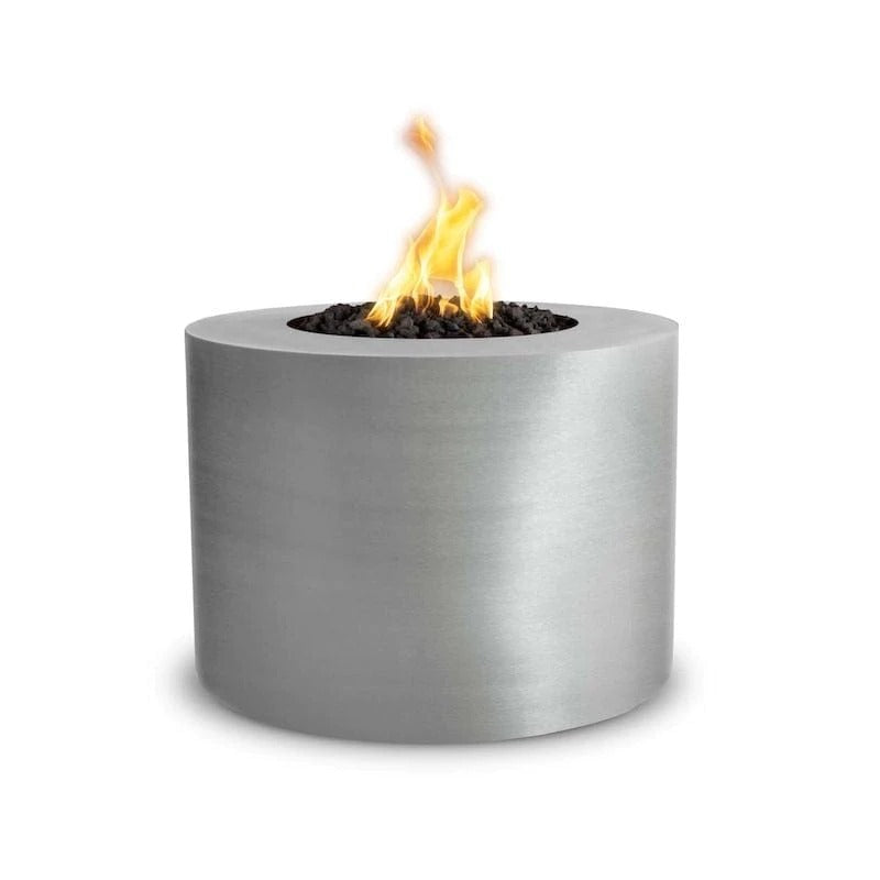 The Outdoor Plus Beverly Fire Pit - Stainless Steel, Liquid Propane, 30", Match Lit with Flame Sense System, Beverly, Stainless Steel, Outdoor