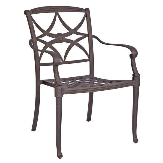 Woodard Wiltshire Dining Arm Chair with Optional Cushion - Stackable