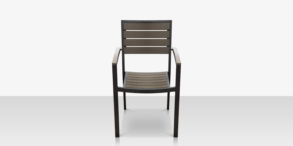 DecoScapes Napa Aluminum Stackable Dining Arm Chair