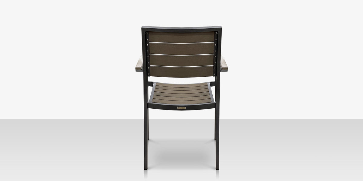 DecoScapes Napa Aluminum Stackable Dining Arm Chair