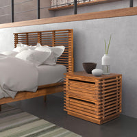 Zuo Modern Linea End Table in Walnut, End Tables, Medium-density fibreboard (MDF), Rubberwood , Veneer, 