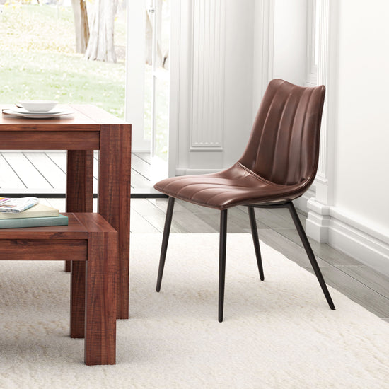 Brown Dining Chair Set – Zuo Modern Norwich, Set of 2