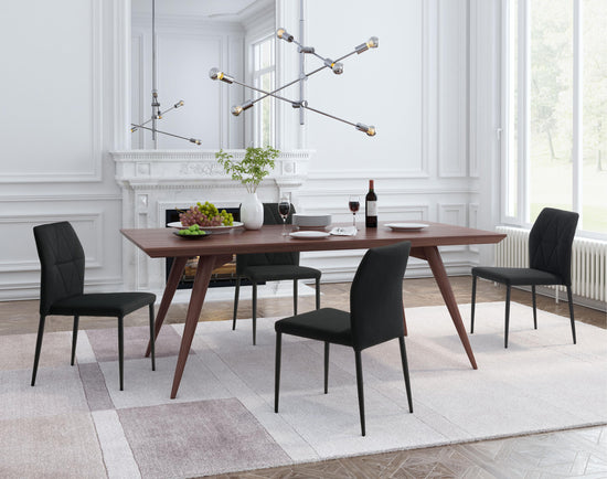 Black Dining Chair Set – Zuo Modern Revolution, Set of 4