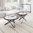 Zuo Modern Anderson Coffee Table 2-Piece Set - Multicolor, Coffee Tables, Glass, Marble, Medium-density fibreboard (MDF), Steel, 