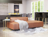 Zuo Modern Confection Sofa in Brown/Gray, Brown, Sofas and Loveseats, Plywood, Polyurethane, Steel, Rectangular, 4 Legs, Indoor