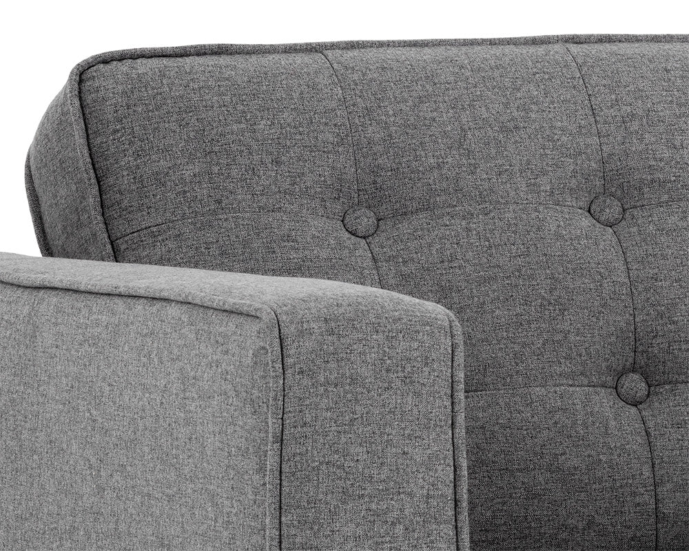 Sunpan Donnie Armchair - Coal Black/Dark Grey/Havana Dark Brown/Light Grey/Tobacco Tan