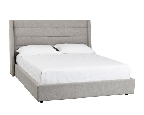 Sunpan Emmit Bed - Queen in Marble / Quarry / Merino Pearl