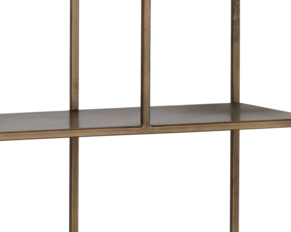 Sunpan Eiffel Bookcase - Large - Antique Brass/Black