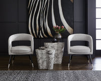 Sunpan Ava End Table in Terrazzo / Marble Look - Large