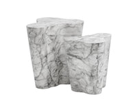 Sunpan Ava End Table in Terrazzo / Marble Look - Large