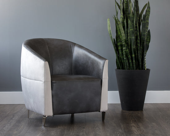 Sunpan Bronte Lounge Chair - Piccolo Dove And Overcast Grey