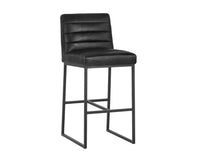 SUNPAN Spyros Barstool in Coal Black/Havana Dark Brown/Overcast Grey