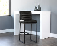 Sunpan Owen Swivel Barstool in Hearthstone Brown/Town Grey