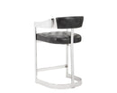 Sunpan Beaumont Counter Stool in Stainless Steel and Cantina Magnetite