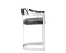Sunpan Beaumont Counter Stool in Stainless Steel and Cantina Magnetite