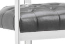 Sunpan Beaumont Counter Stool in Stainless Steel and Cantina Magnetite