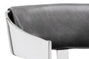Sunpan Beaumont Counter Stool in Stainless Steel and Cantina Magnetite
