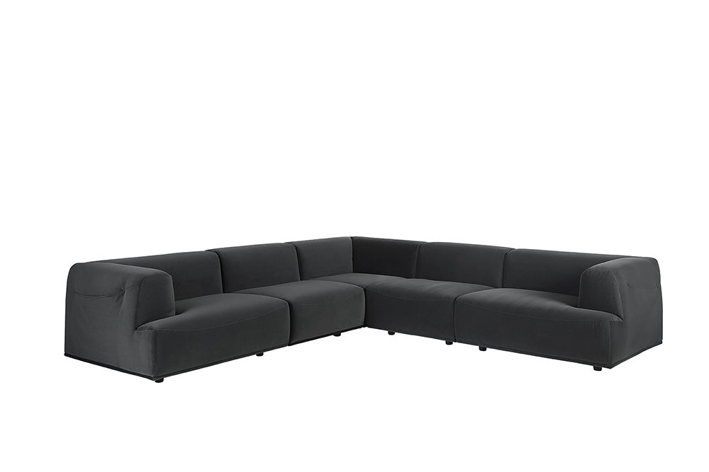 Sunpan Darren Modular - Left/Right Armchair In Smokescreen