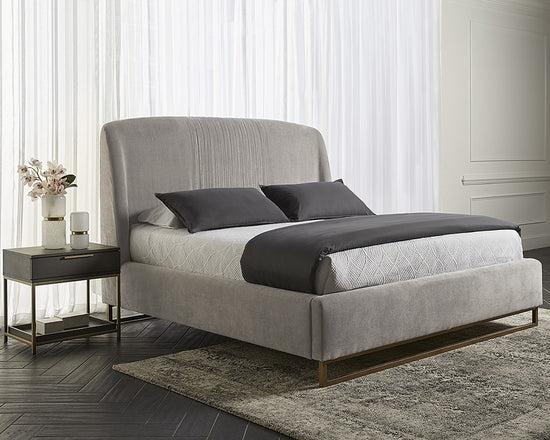 Sunpan Nevin Bed - King - Polo Club Stone
