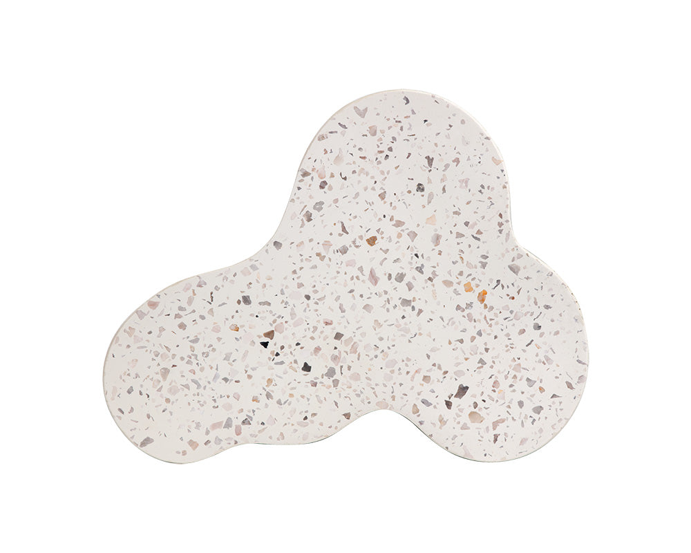Sunpan Ava End Table in Terrazzo / Marble Look - Large