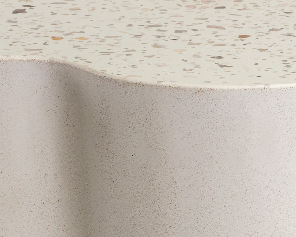 Sunpan Ava End Table in Terrazzo / Marble Look - Large