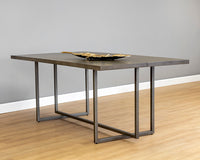 Sunpan Jade Dining Table - Antique Brass - Dark Mango - 79"/Antique Silver - Ash Grey - 79"