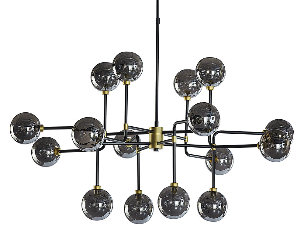 Sunpan Deimos Chandelier - Large - Smoke Grey