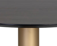 Sunpan Monaco Dining Table - Gold - Light Grey Marble / Charcoal Grey - 48"