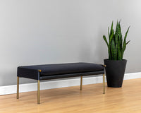 Sunpan Bellevue Bench - Abbington Black and Bravo Black / Belfast Heather Grey and Bravo Ash / Bravo Cream