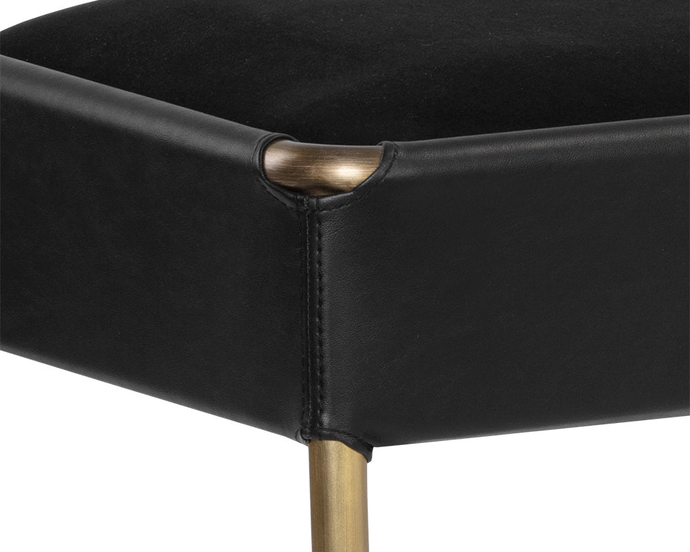 Sunpan Bellevue Bench - Abbington Black and Bravo Black / Belfast Heather Grey and Bravo Ash / Bravo Cream