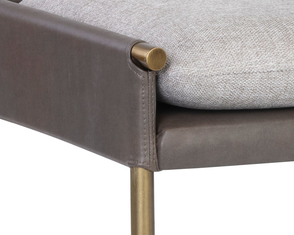 Sunpan Bellevue Bench - Abbington Black and Bravo Black / Belfast Heather Grey and Bravo Ash / Bravo Cream