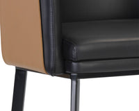 Sunpan Carter Barstool - Napa Beige And Napa Tan/Napa Black And Napa Cognac