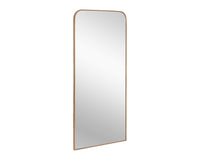 Sunpan Calabasas Floor Mirror in Black / Brass
