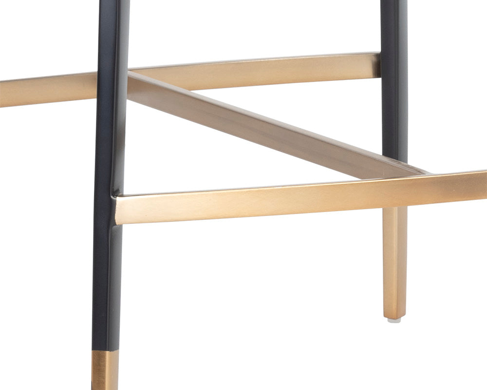 Sunpan Carter Barstool - Napa Beige And Napa Tan/Napa Black And Napa Cognac