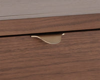 Sunpan Clark Desk In Grey/Walnut