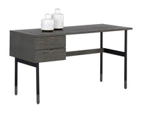 Sunpan Clark Desk In Grey/Walnut