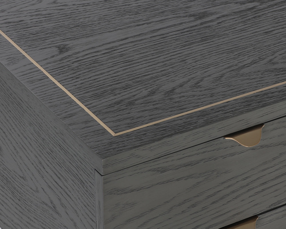 Sunpan Clark Desk In Grey/Walnut