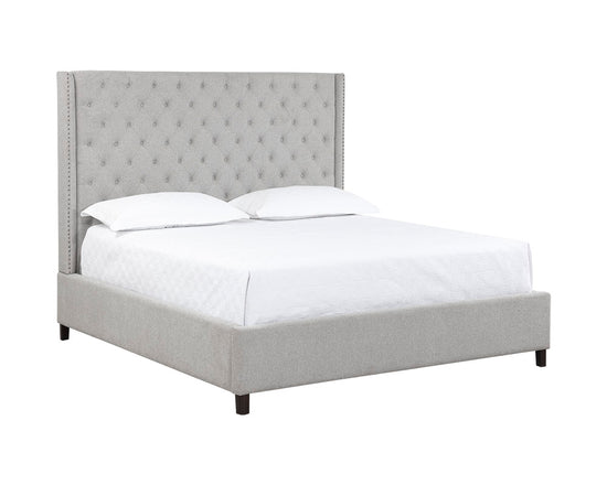 Sunpan Devon Bed in Belfast Heather Grey/Koala Grey - King