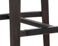 Sunpan Alister Barstool in Bravo Black and Abbington Black / Bravo Metal and Polo Club Stone