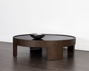 Sunpan Brunetto Coffee Table in Ash Grey/Dark Brown - Large