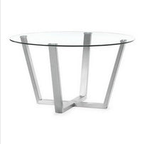 Zuo Modern Brush Dining Table Clear Glass, 