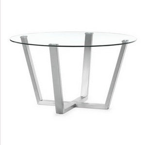 Zuo Modern Brush Dining Table Clear Glass, 