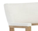 Sunpan Brylea Counter Stool in Brown And Shalimar Tobacco Leather / Natural in Heather Ivory Tweed