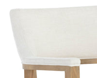 Sunpan Brylea Counter Stool in Brown And Shalimar Tobacco Leather / Natural in Heather Ivory Tweed
