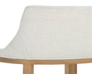 Sunpan Brylea Counter Stool in Brown And Shalimar Tobacco Leather / Natural in Heather Ivory Tweed