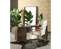 Sunpan Collin Office Chair in Brown/Natural