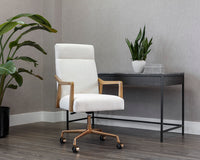 Sunpan Collin Office Chair in Brown/Natural