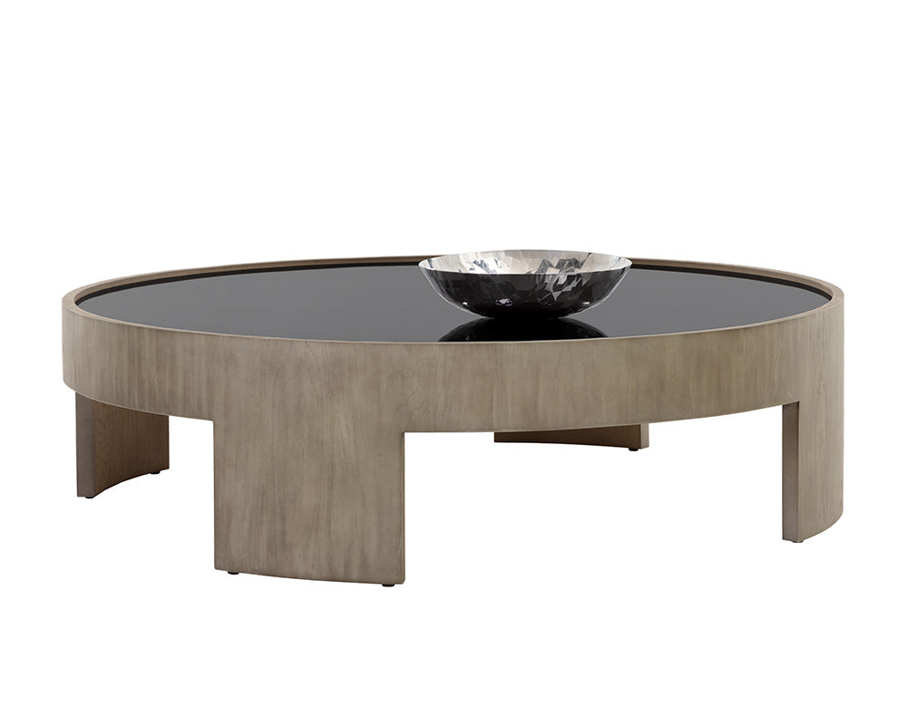 Sunpan Brunetto Coffee Table in Ash Grey/Dark Brown - Large